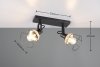Lampa sufitowa plafon druciana metalowa czarna podwójna owalna boho uniwersalna industrialna minimalistyczna regulowana JEROME R86232032 Rl
